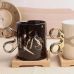 Caneca Em formato de Tesoura de Cerâmica Copo Xícara de Café