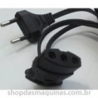 Pedal Reostato para Maquina Costura Elgin plug oval