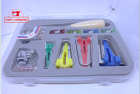 Estojo Aparelhos Para Fazer Viés Manual Faz Viez Completo Kit Fitador
