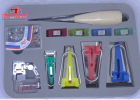 Estojo Aparelhos Para Fazer Viés Manual Faz Viez Completo Kit Fitador