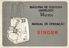 Manual de Instru&ccedil;&otilde;es Singer Overlock 14U32A